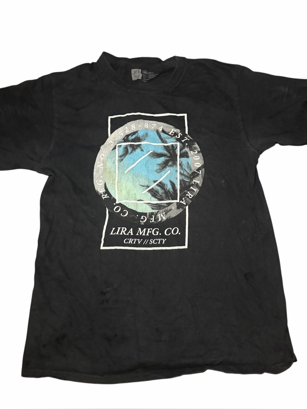 Lira Clothing Co Graphic Palm Tree Tee Black - Size S